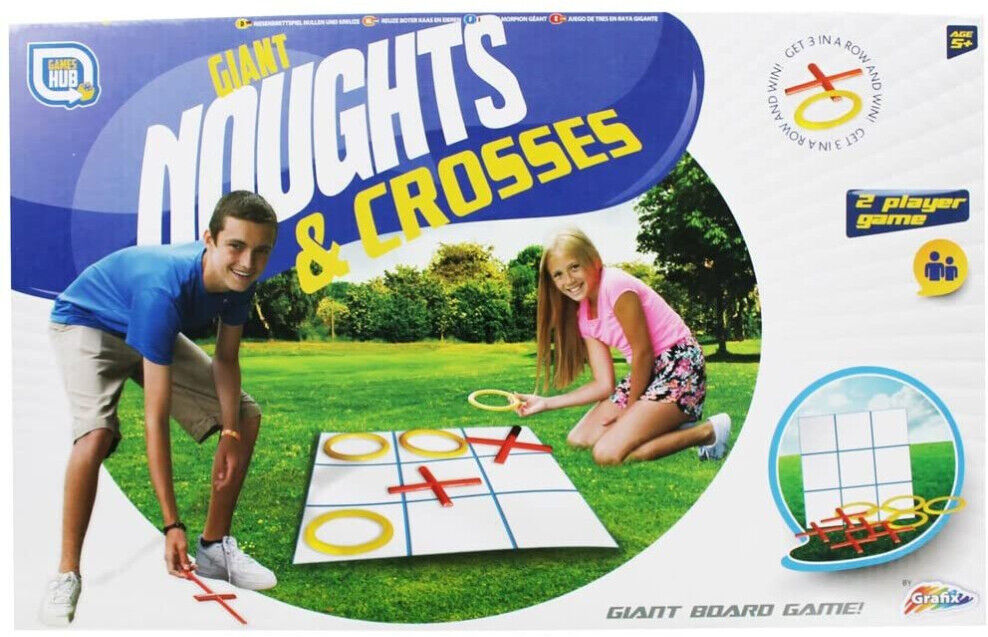 Brand:-Games-Hub Grafix Giant Noughts And Crosses Outdoor Garden Game