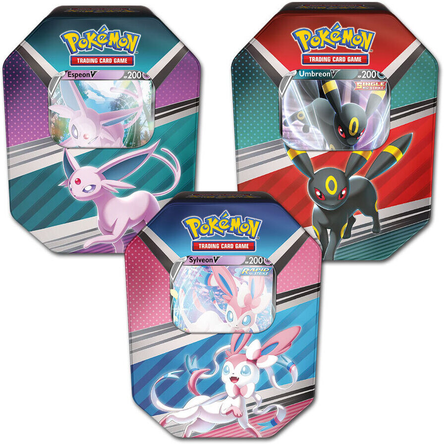 Pokémon Tin-Box V Heroes Set (Sylveon V, Umbreon V, Espeon V) One Supplied