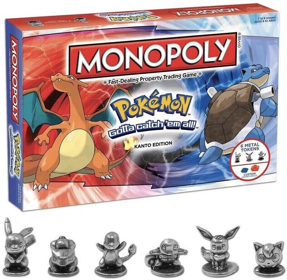 Winning Moves Pokemon Monopoly Board Game Pikachu Bulbasaur