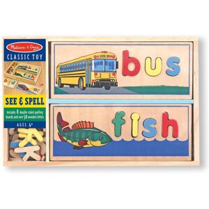 Melissa & Doug See & Spell Wooden Educational Toy With 8 Double-Sided Spelling B Melissa & Doug See & Spell Wooden Educational Toy With 8 Double-Sided Spelling B