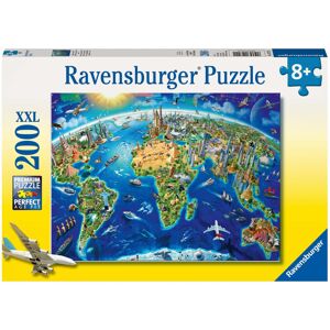 Ravensburger World Landmarks Map XXL 200pc Jigsaw Puzzle Ravensburger World Landmarks Map XXL 200pc Jigsaw Puzzle