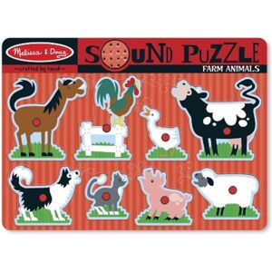 Melissa & Doug Farm Animals Sound Puzzle - Wooden Peg Puzzle With Sound Effects Melissa & Doug Farm Animals Sound Puzzle - Wooden Peg Puzzle With Sound Effects