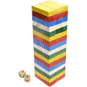 Unbranded 51 Pcs Colour Wooden Blocks Tower Stacking Game Classic Tumbling Jenga Building Unbranded 51 Pcs Colour Wooden Blocks Tower Stacking Game Classic Tumbling Jenga Building