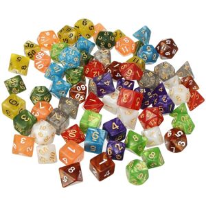 GreenZech 70Pcs Acrylic Polyhedral Dices Set Role Playing Game Dice Gadget for Dungeons Dr GreenZech 70Pcs Acrylic Polyhedral Dices Set Role Playing Game Dice Gadget for Dungeons Dr
