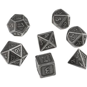 GreenZech 7Pcs Antique Color Solid Metal Heavy Dice Set Polyhedral Dices Role Playing Game GreenZech 7Pcs Antique Color Solid Metal Heavy Dice Set Polyhedral Dices Role Playing Game