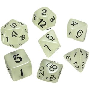 GreenZech () 7pcs Multi-sided Luminous Polyhedral Digital Acrylic Dice Set Noctilucent GreenZech () 7pcs Multi-sided Luminous Polyhedral Digital Acrylic Dice Set Noctilucent