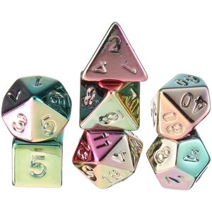 GreenZech () 7Pcs Colorful Polyhedral Dice Resin Plating Dices Set Role Playing Board Part GreenZech () 7Pcs Colorful Polyhedral Dice Resin Plating Dices Set Role Playing Board Part