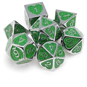 GreenZech () 7PCS Metal Polyhedral Dices Set For Dungeons & Dragons Dice Desktop RPG Game GreenZech () 7PCS Metal Polyhedral Dices Set For Dungeons & Dragons Dice Desktop RPG Game