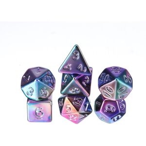 GreenZech () 7Pcs Colorful Polyhedral Dice Resin Plating Dices Set Role Playing Board Part GreenZech () 7Pcs Colorful Polyhedral Dice Resin Plating Dices Set Role Playing Board Part
