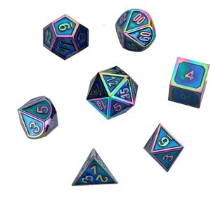 GreenZech () 7 Pcs Alloy Polyhedral Dices Set Role Playing Game Accessory For Dungeons Dra GreenZech () 7 Pcs Alloy Polyhedral Dices Set Role Playing Game Accessory For Dungeons Dra