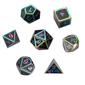 GreenZech () 7 Pcs Alloy Polyhedral Dices Set Role Playing Game Accessory For Dungeons Dra GreenZech () 7 Pcs Alloy Polyhedral Dices Set Role Playing Game Accessory For Dungeons Dra