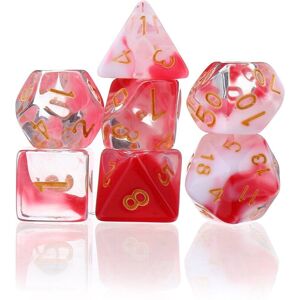 GreenZech Model Polyhedral Dice Set - Red & Green GreenZech Model Polyhedral Dice Set - Red & Green