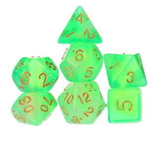 GreenZech () 7Pcs/Set Polyhedral Dices for DND Dungeons & Dragons D20 D12 D10 D8 D6 D4 Des GreenZech () 7Pcs/Set Polyhedral Dices for DND Dungeons & Dragons D20 D12 D10 D8 D6 D4 Des