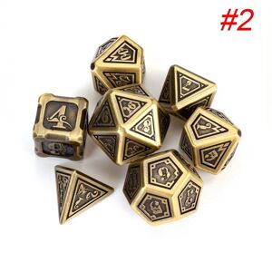 GreenZech () 7pcs Set Embossed Heavy Metal Polyhedral Dices Playing Board Game Zinc Alloy GreenZech () 7pcs Set Embossed Heavy Metal Polyhedral Dices Playing Board Game Zinc Alloy