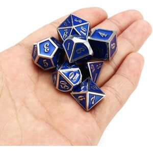 GreenZech () 7pcs Zinc Alloy Multisided Dices Set Enamel Embossed Heavy Metal Polyhedral D GreenZech () 7pcs Zinc Alloy Multisided Dices Set Enamel Embossed Heavy Metal Polyhedral D