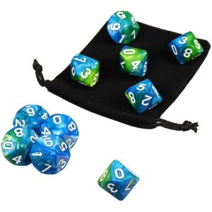 GreenZech () 10pcs 10 Sided Dice D10 Polyhedral RPG Role Playing Game Dices w/ bag GreenZech () 10pcs 10 Sided Dice D10 Polyhedral RPG Role Playing Game Dices w/ bag