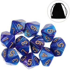 GreenZech () 10pcs 10 Sided Dice D10 Polyhedral Dices Table Games EDC Gadget Playing Multi GreenZech () 10pcs 10 Sided Dice D10 Polyhedral Dices Table Games EDC Gadget Playing Multi