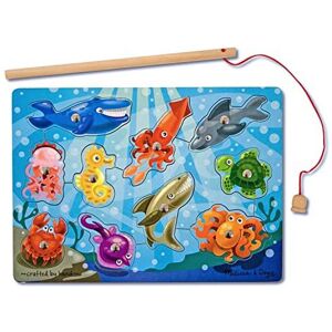Melissa & Doug Magnetic Wooden Fishing Game and Puzzle With Wooden Ocean Animal Melissa & Doug Magnetic Wooden Fishing Game and Puzzle With Wooden Ocean Animal