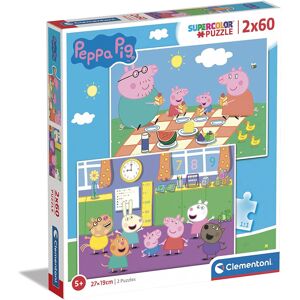 Clementoni 24793 Supercolor Peppa Pig-2 X 60-Piece Jigsaw Puzzle for Kids Age 5, Clementoni 24793 Supercolor Peppa Pig-2 X 60-Piece Jigsaw Puzzle for Kids Age 5,