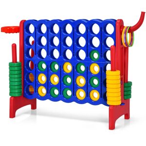 Gymax Giant 4 in A Row Jumbo 4-to-Score Chess Set Large Family Game Toy Gymax Giant 4 in A Row Jumbo 4-to-Score Chess Set Large Family Game Toy