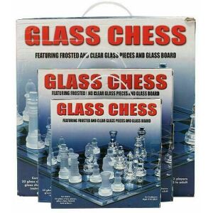 KidzBuzz Model: Glass Board Chess Set - Traditional Game KidzBuzz Model: Glass Board Chess Set - Traditional Game