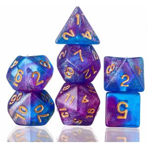 GreenZech (E) 3/7Pcs Polyhedral Dices For Dungeons Dragons Games D20 D12 D10 D8 D6 D4 + Po GreenZech (E) 3/7Pcs Polyhedral Dices For Dungeons Dragons Games D20 D12 D10 D8 D6 D4 + Po