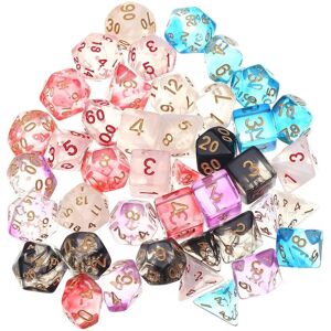 GreenZech 42Pcs Dice Set Polyhedral Dices Role Playing Game Gadget GreenZech 42Pcs Dice Set Polyhedral Dices Role Playing Game Gadget