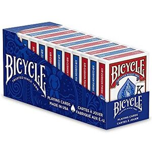 Bicycle Playing Cards Jumbo Index 12 Pack Red & Blue Bicycle Playing Cards Jumbo Index 12 Pack Red & Blue