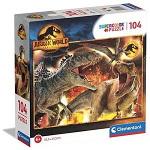 Clementoni 80512 Supercolor Jurassic World Dominion-104 Pieces-Children Jigsaw P Clementoni 80512 Supercolor Jurassic World Dominion-104 Pieces-Children Jigsaw P