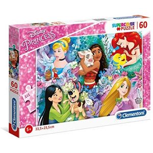 Clementoni - 26995 - Supercolor Puzzle - Disney Princess - 60 pieces - Made in I Clementoni - 26995 - Supercolor Puzzle - Disney Princess - 60 pieces - Made in I