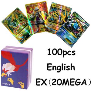 Pokémon (100pcs EX(20MEGA)) NEW 1996 Years DIY Pokemon English Flash Cards Vstar GX V VM Pokémon (100pcs EX(20MEGA)) NEW 1996 Years DIY Pokemon English Flash Cards Vstar GX V VM