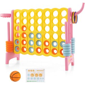 Costway Giant 4-in-a-Row Game 4-to-Score Toy Set For Christmas Party Costway Giant 4-in-a-Row Game 4-to-Score Toy Set For Christmas Party