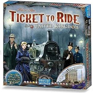 Days of Wonder Ticket to Ride United Kingdom Board Game EXPANSION Board Game for Adults and Days of Wonder Ticket to Ride United Kingdom Board Game EXPANSION Board Game for Adults and