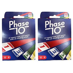 Mattel Phase 10 Card Game - 2 Pack (p102) Race to Complete 10 Phases with Wild Mattel Phase 10 Card Game - 2 Pack (p102) Race to Complete 10 Phases with Wild