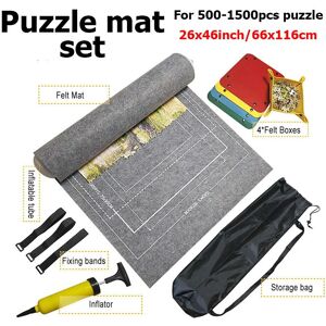 nobrand (1500pcs set grey) Puzzle Storage Mat Portable Storage Blanket Anti Slip Felt Fa nobrand (1500pcs set grey) Puzzle Storage Mat Portable Storage Blanket Anti Slip Felt Fa