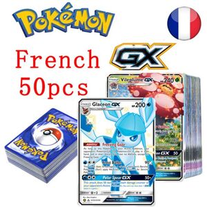 Pokémon (French 50GX) 50Pcs Pokemons Card Shining TAKARA TOMY GX VMAX V MAX Cards Game B Pokémon (French 50GX) 50Pcs Pokemons Card Shining TAKARA TOMY GX VMAX V MAX Cards Game B