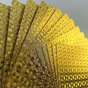 Unbranded (A492) 24K Golden Playing Cards Plastic Poker Deck Foil Pack Magic Waterproof Ca Unbranded (A492) 24K Golden Playing Cards Plastic Poker Deck Foil Pack Magic Waterproof Ca