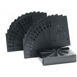 Unbranded (Black) 24K Gold Playing Cards Plastic Poker Game Deck Foil Pokers pack Magic Ca Unbranded (Black) 24K Gold Playing Cards Plastic Poker Game Deck Foil Pokers pack Magic Ca