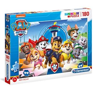 Clementoni 29105, Paw Patrol Supercolor Puzzle for Children -180 Pieces, Ages 7 Clementoni 29105, Paw Patrol Supercolor Puzzle for Children -180 Pieces, Ages 7