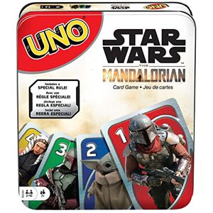 Mattel UNO Star Wars The Mandalorian in Storage Tin, Themed Deck & Special Rule, Gift f Mattel UNO Star Wars The Mandalorian in Storage Tin, Themed Deck & Special Rule, Gift f