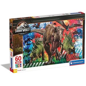 Clementoni - 26456 - Supercolor Puzzle - Jurassic World - 60 maxi pieces - Made Clementoni - 26456 - Supercolor Puzzle - Jurassic World - 60 maxi pieces - Made
