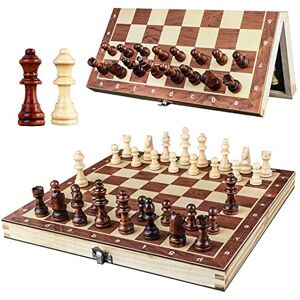 OOCOME Wooden Chess Set for Adults, Portable Chess Board Folding Magnetic Chess OOCOME Wooden Chess Set for Adults, Portable Chess Board Folding Magnetic Chess