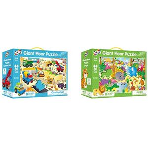 Galt Toys, Giant Floor Puzzle - Construction Site, Floor Puzzles for Kids, Ages Galt Toys, Giant Floor Puzzle - Construction Site, Floor Puzzles for Kids, Ages