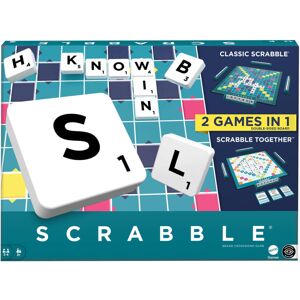 Mattel Scrabble Board Game, Family Word Game with Two Ways to Play, includes 50 Goal Ca Mattel Scrabble Board Game, Family Word Game with Two Ways to Play, includes 50 Goal Ca