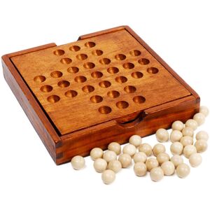 RYWOLT Wooden Solitaire Board: Educational Cognitive Chess for Kids - Handcrafted Strat RYWOLT Wooden Solitaire Board: Educational Cognitive Chess for Kids - Handcrafted Strat