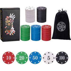 ZOWUBNK Poker Chips,Poker Set,Denomination Poker Chips Set with Black Velvet Pouch Bag,P ZOWUBNK Poker Chips,Poker Set,Denomination Poker Chips Set with Black Velvet Pouch Bag,P