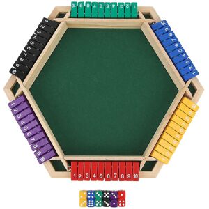 Unbranded Shut The Box Dice Game 6 Player 6 Color Sided Wooden Tabletop Shut The Box Game Unbranded Shut The Box Dice Game 6 Player 6 Color Sided Wooden Tabletop Shut The Box Game