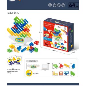 Unbranded 64 Pcs Tetra Tower Balance Stacking Blocks Game, Board Games For 2 Players Fami Unbranded 64 Pcs Tetra Tower Balance Stacking Blocks Game, Board Games For 2 Players Fami