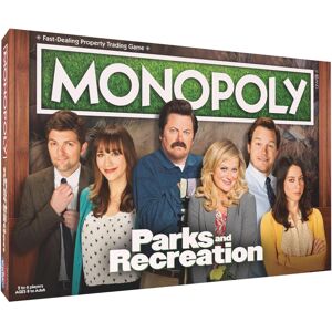 USAopoly Parks and Rec Monopoly Board Game - Buy, Sell & Trade Pawnee Properties with Cus USAopoly Parks and Rec Monopoly Board Game - Buy, Sell & Trade Pawnee Properties with Cus