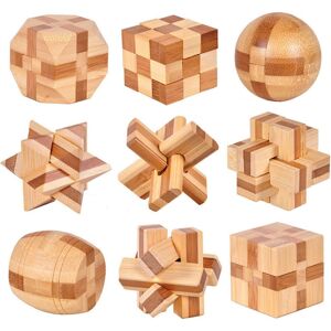 Unbranded 9 Pieces Wooden Brain Teaser, Brain Teaser Games, 3d Iq Puzzle Mini Wooden Brain Unbranded 9 Pieces Wooden Brain Teaser, Brain Teaser Games, 3d Iq Puzzle Mini Wooden Brain